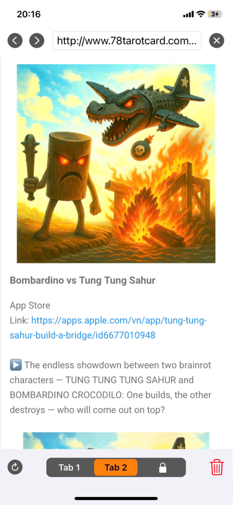 Lốc Lốc – Password Web Browser - Interfaz de usuario del navegador privado Loc Loc que muestra la gestión de pestañas y las funciones de seguridad mientras se ve una página web.