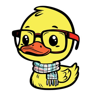 duck wearing glasses