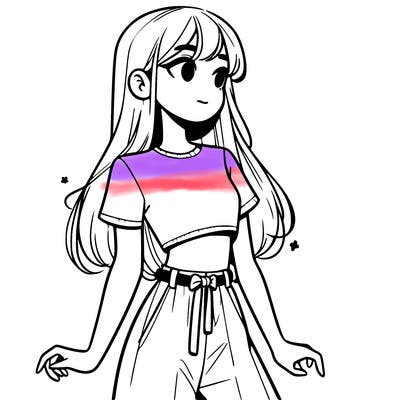 girl in a cute crop top