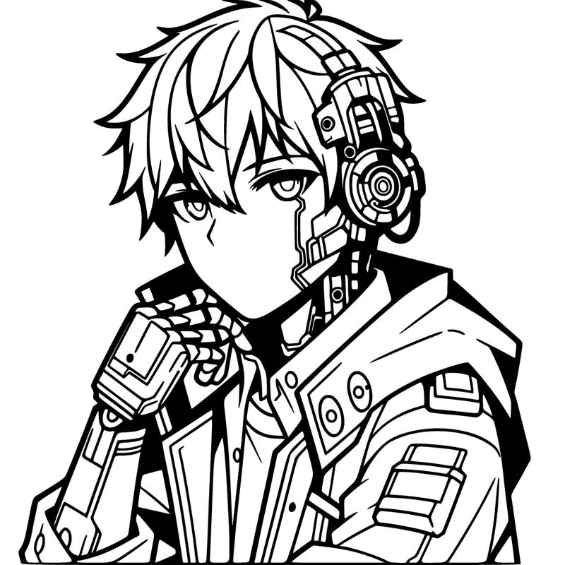 cyberpunk boy cool anime