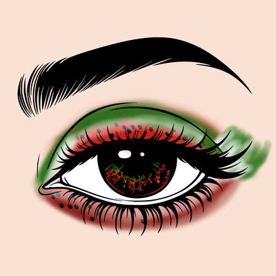 eye closed realistic