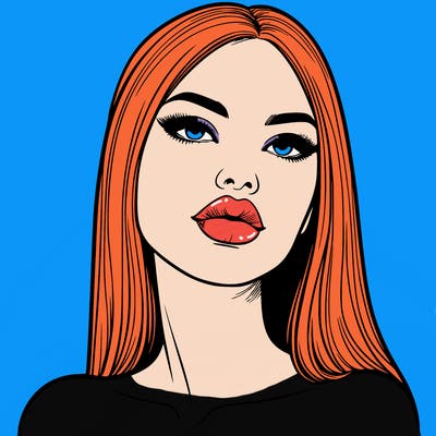 realistic woman with full lips