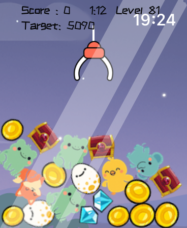 Watch Games - Claw Machine - A virtual claw machine game on Apple Watch featuring cute animal prizes and coins