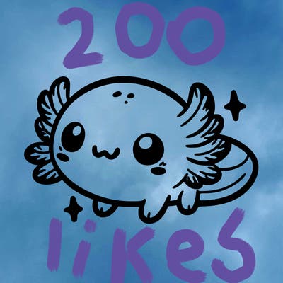 cute easy baby axolotl