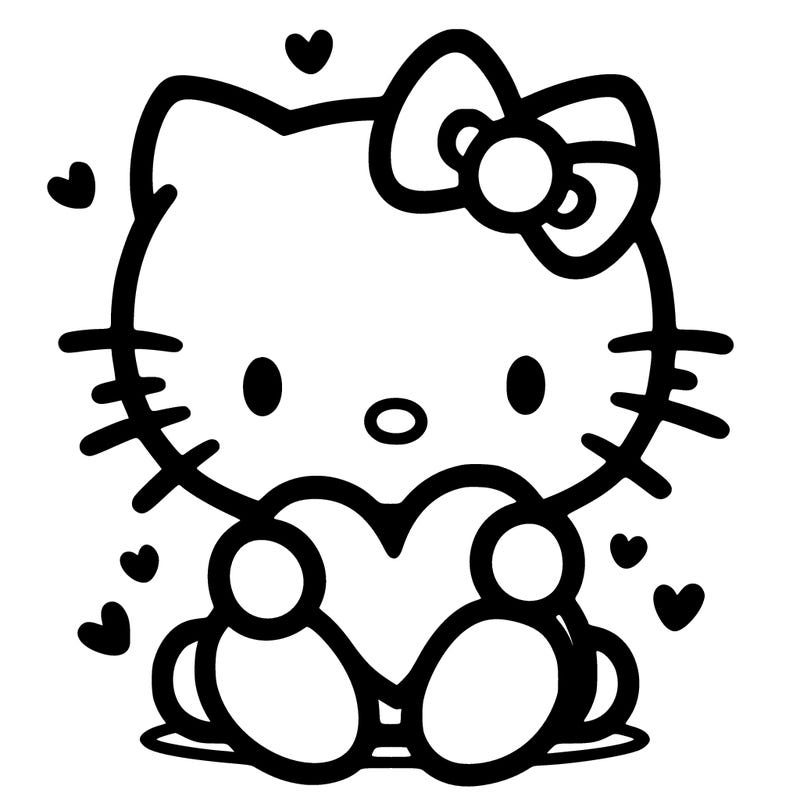 hello kitty with heart