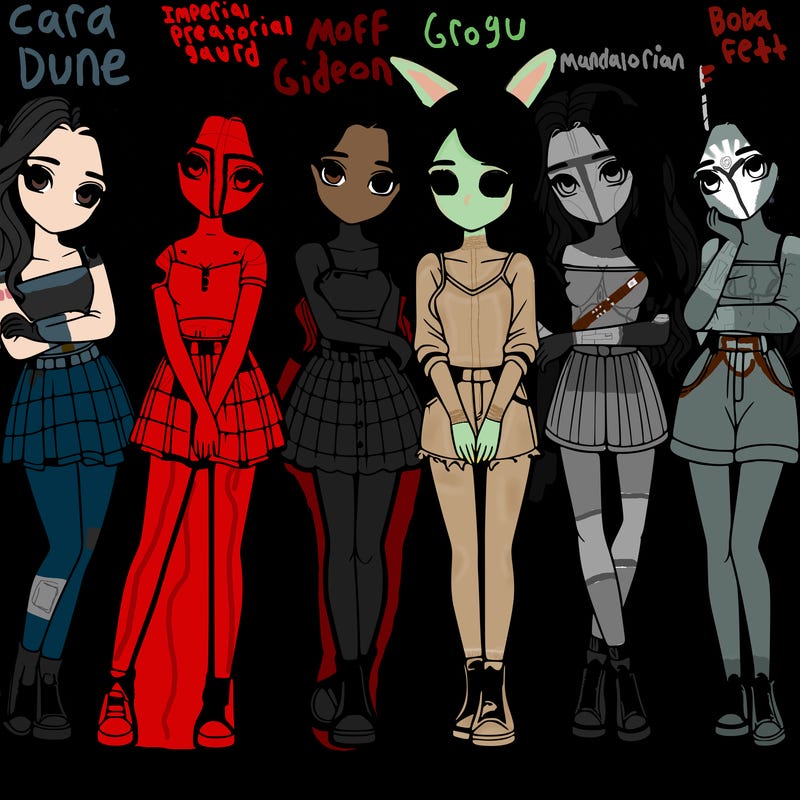 a group of girls realistic