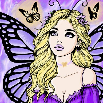 butterfly fairy realistic girl