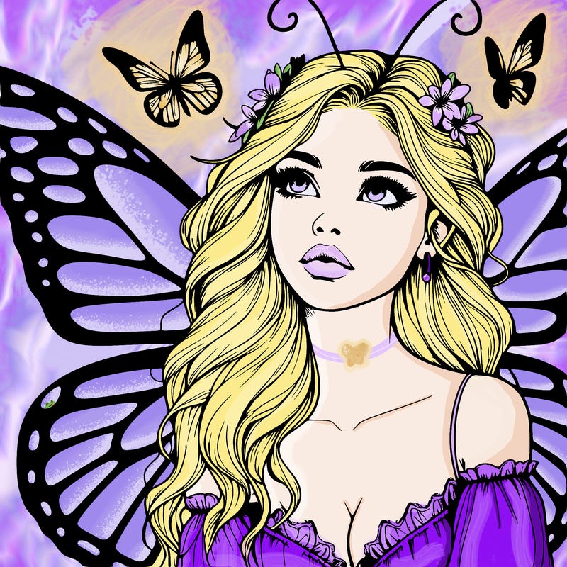 butterfly fairy realistic girl