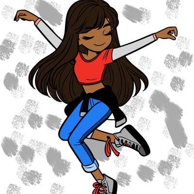 a teenage girl dancing