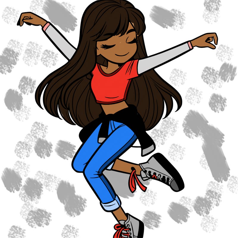 a teenage girl dancing