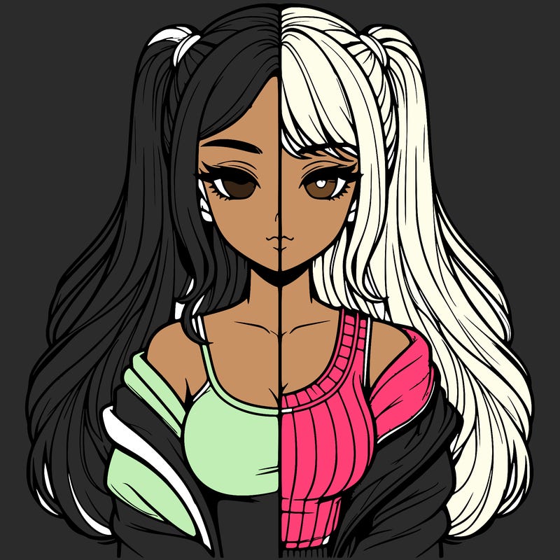 realistic girl split