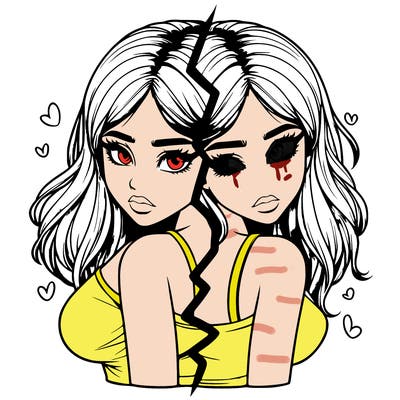 realistic girl split