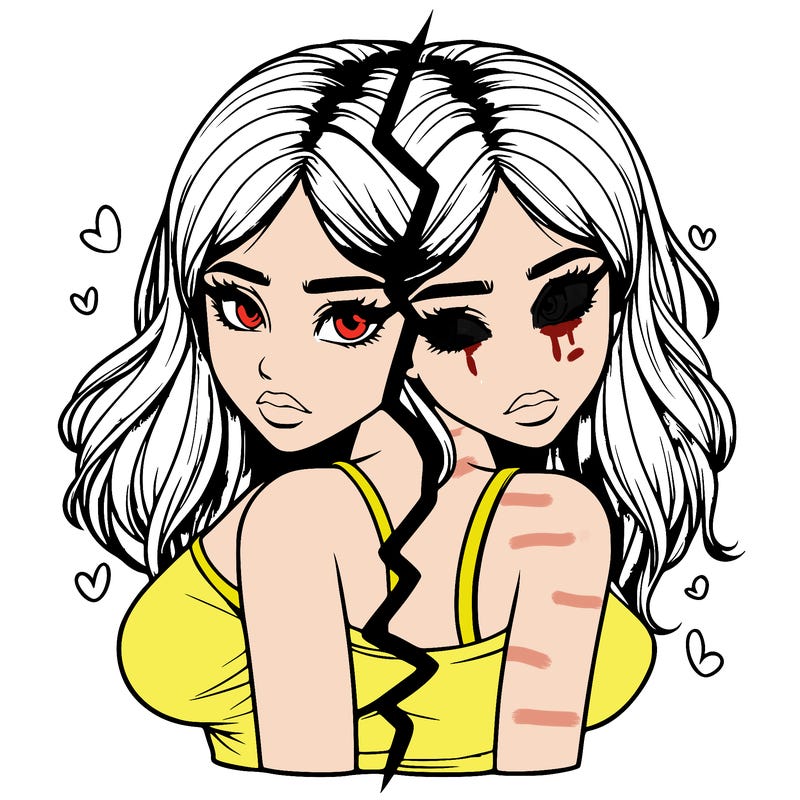 realistic girl split