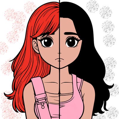 realistic girl split