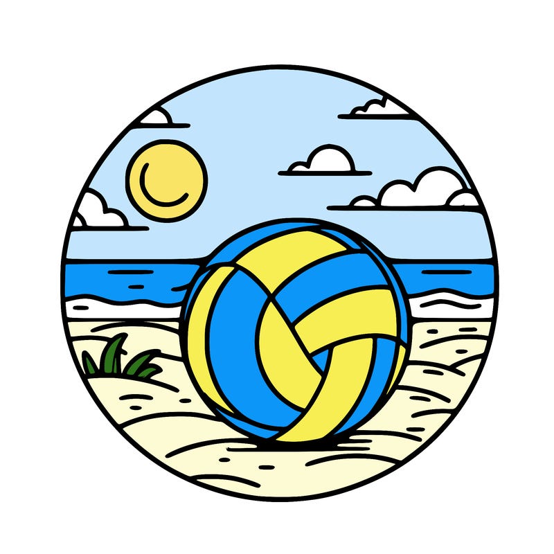 volleyball on a beach
