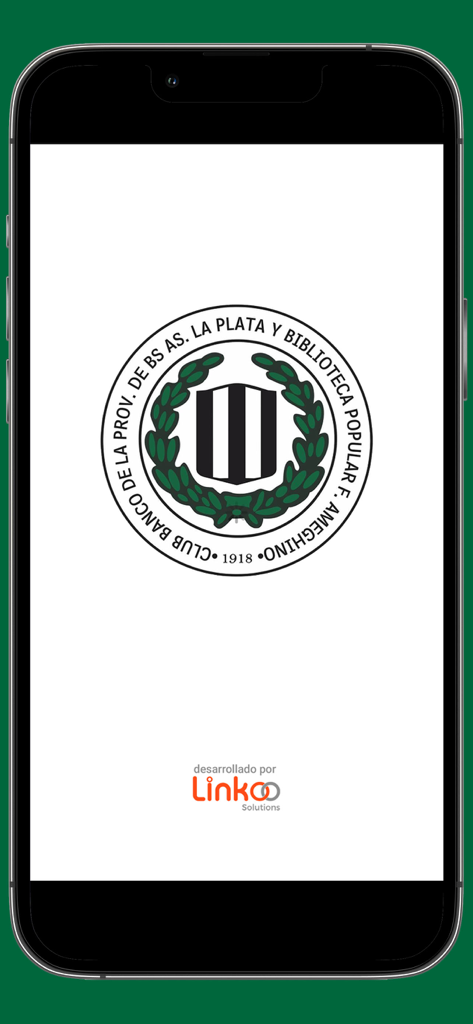 Club Banco Provincia La Plata - Pantalla de inicio de la app Club Banco Provincia La Plata con el logo oficial del club.