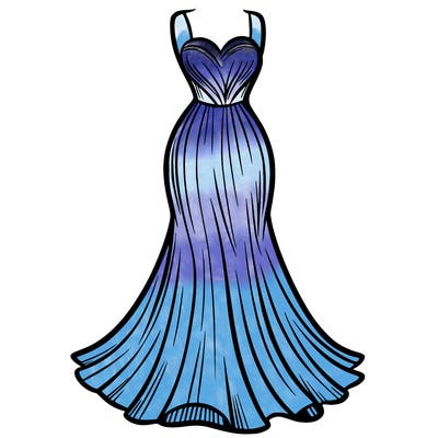 attractive long fashion dress