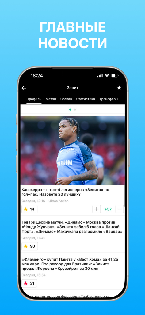 ФК Зенит - новости 2022 - Sección de noticias principal de la aplicación del club de fútbol FC Zenit.