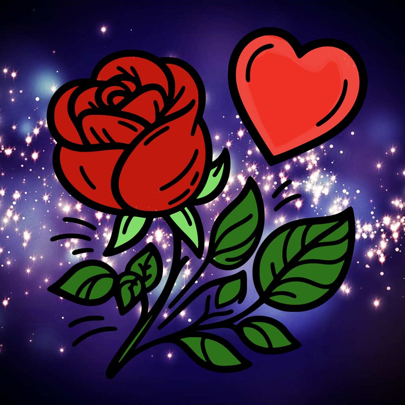 rose and heart