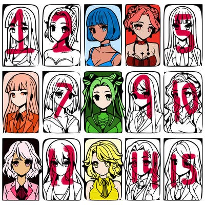 girls that look diffrent anime