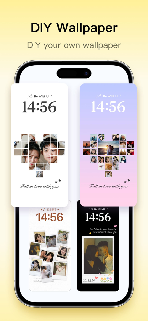 Colorful Widget- Widget&Themes - Personalized lock screen wallpapers with heart shaped photo collages and couple themes