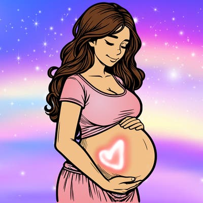 woman heavily pregnant realistic