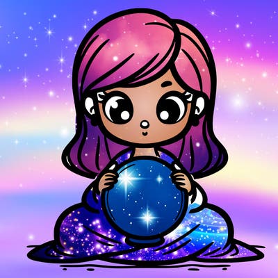 girl with a glowing orb