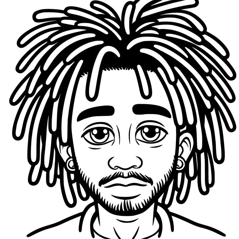 man with dreads