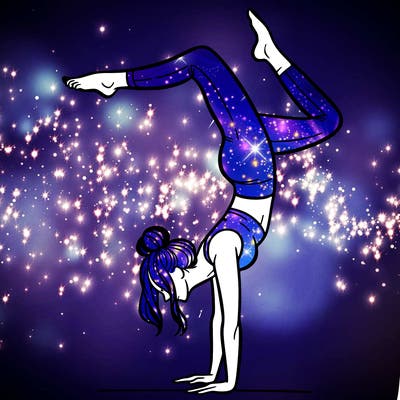 a woman doing a handstand