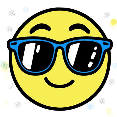 emoji with sunglasses