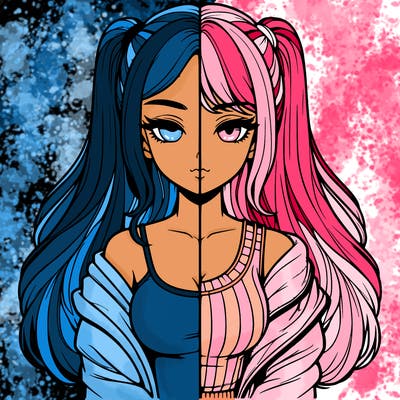 realistic girl split