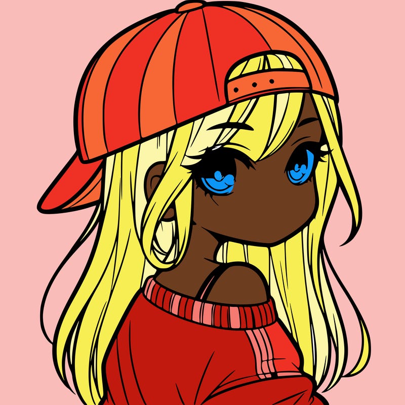 girl with a backward hat on