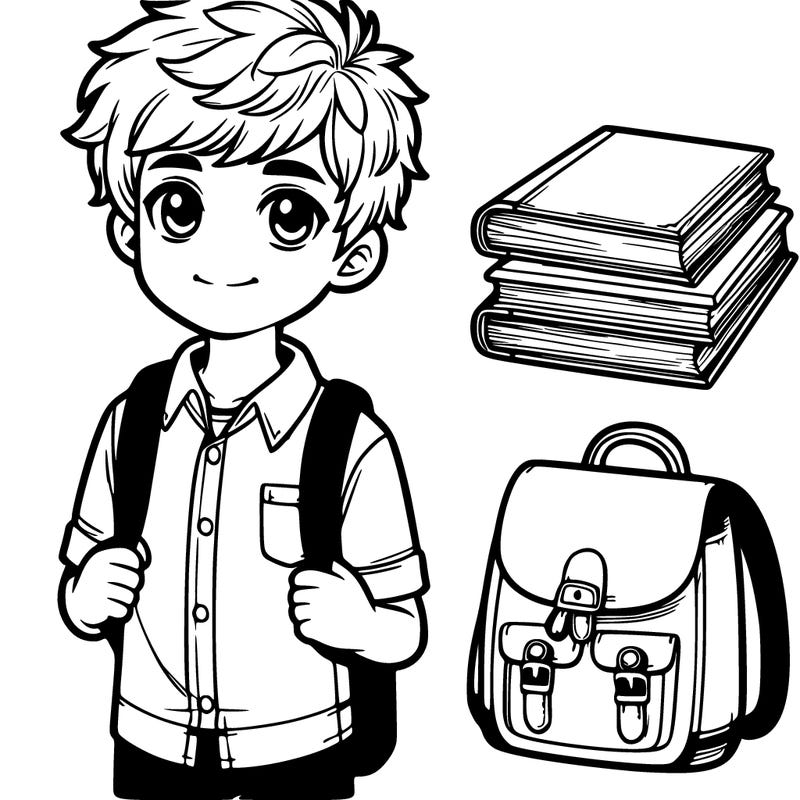 boy with book bag