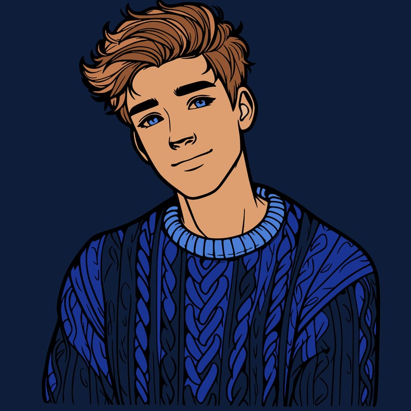 realistic guy with a beautiful jumper