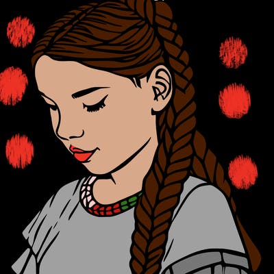 girl with a braid