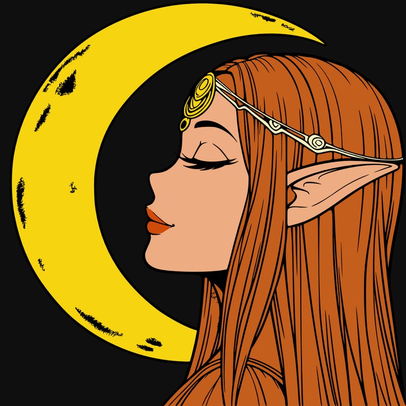a realistic moon elf