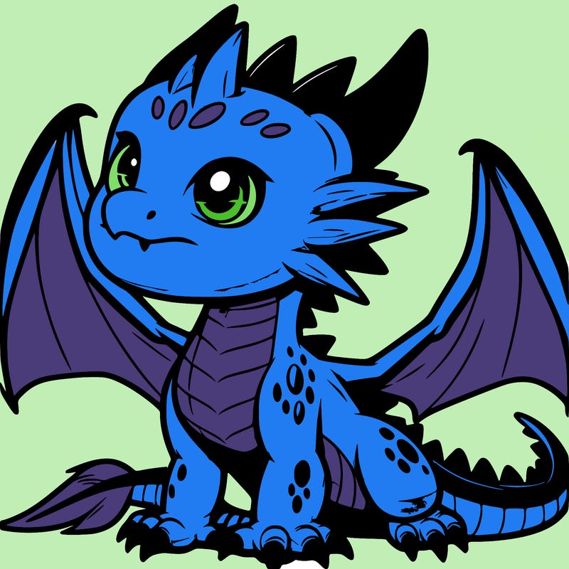 fierce baby night dragon