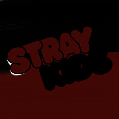 bubble letters saying stray kids