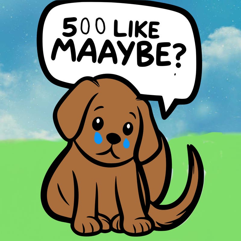 a puppy that says 5 like maybe