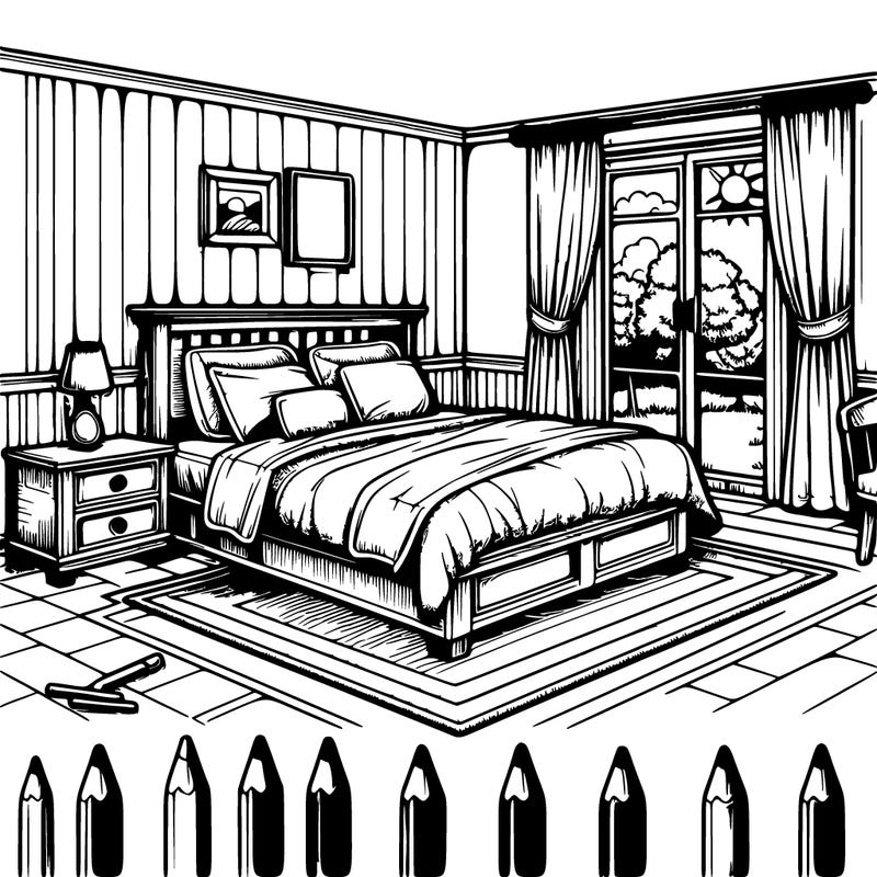 realistic bedroom