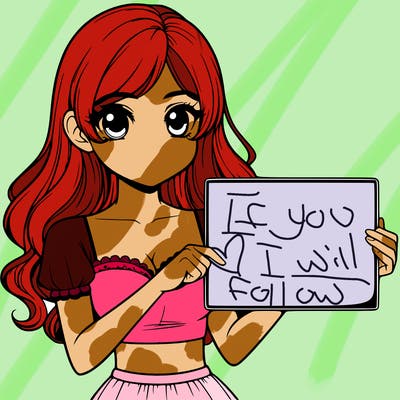 realistic pretty girl holding blank sign