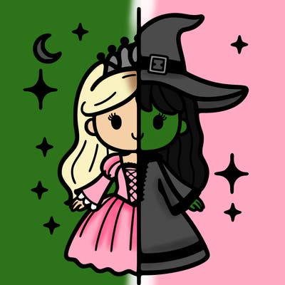 split princess and witch