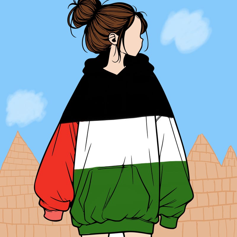 realistic girl with a oversized sweatshirt on and a bun