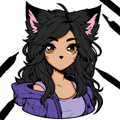 realistic aphmau from aphmau with wolf ears