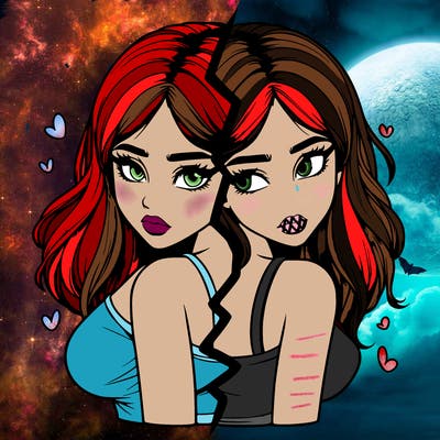 realistic girl split