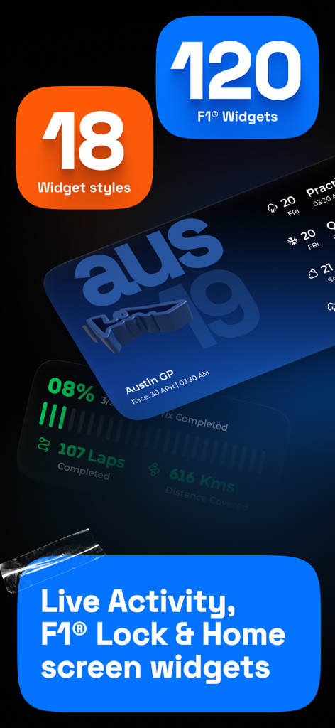 Box Box Club: Formula Widgets - Showcase of various Formula 1 home and lock screen widgets for race tracking and statistics