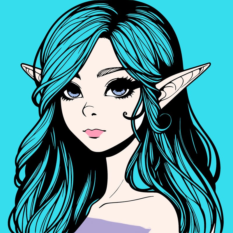 elf girl realistic dark fantasy