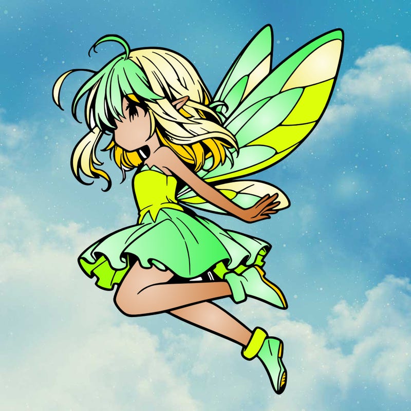 manga fairy flying