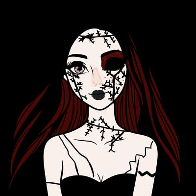 beautiful woman with long straight hair