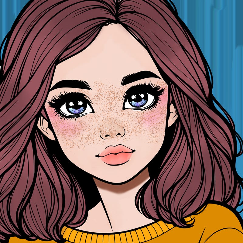 realistic girl whith cute eyes